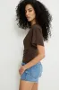 Andrea Shirred Jersey T Shirt sold by Dynamite