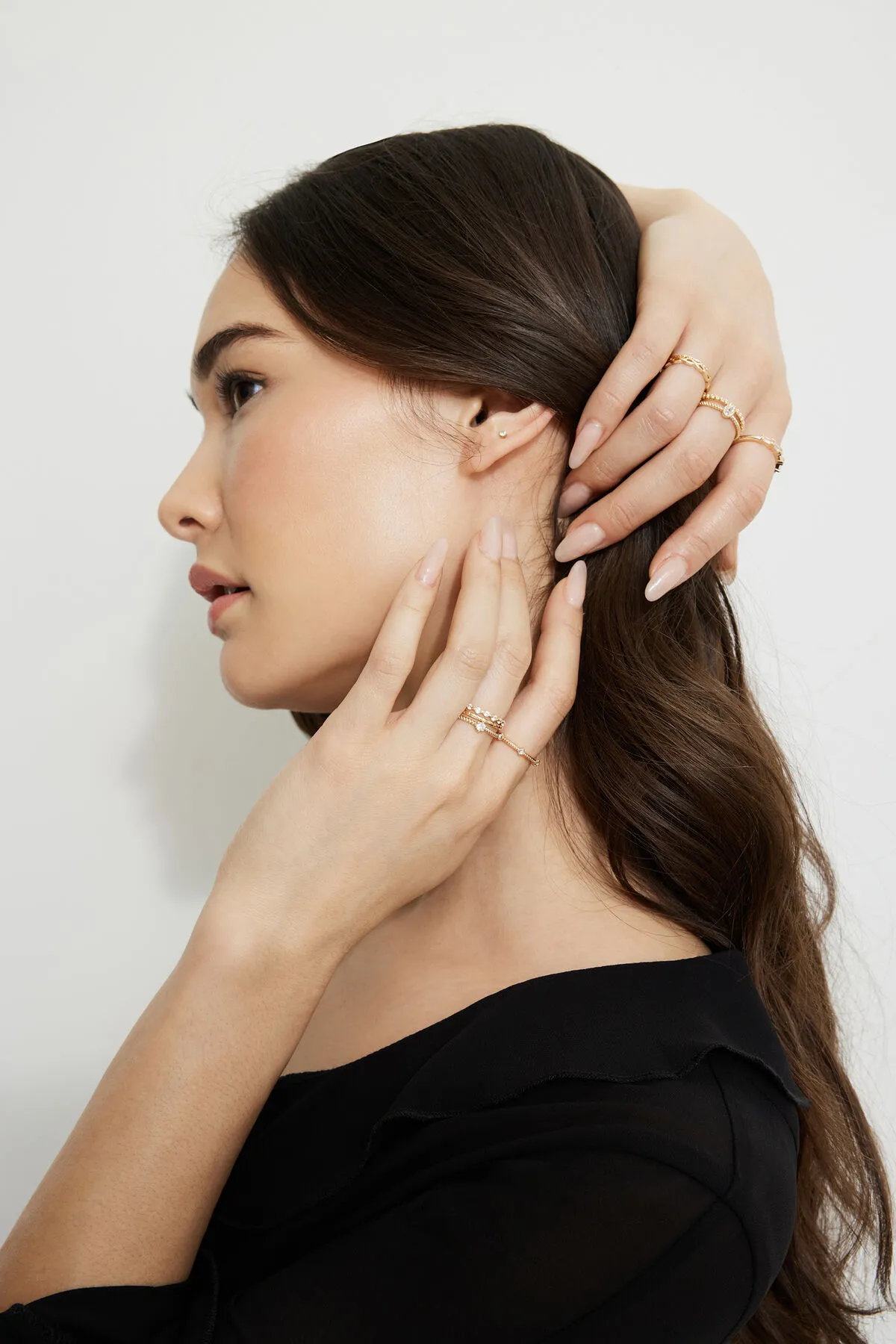 9-Pack Delicate Gem Rings sold by Dynamite