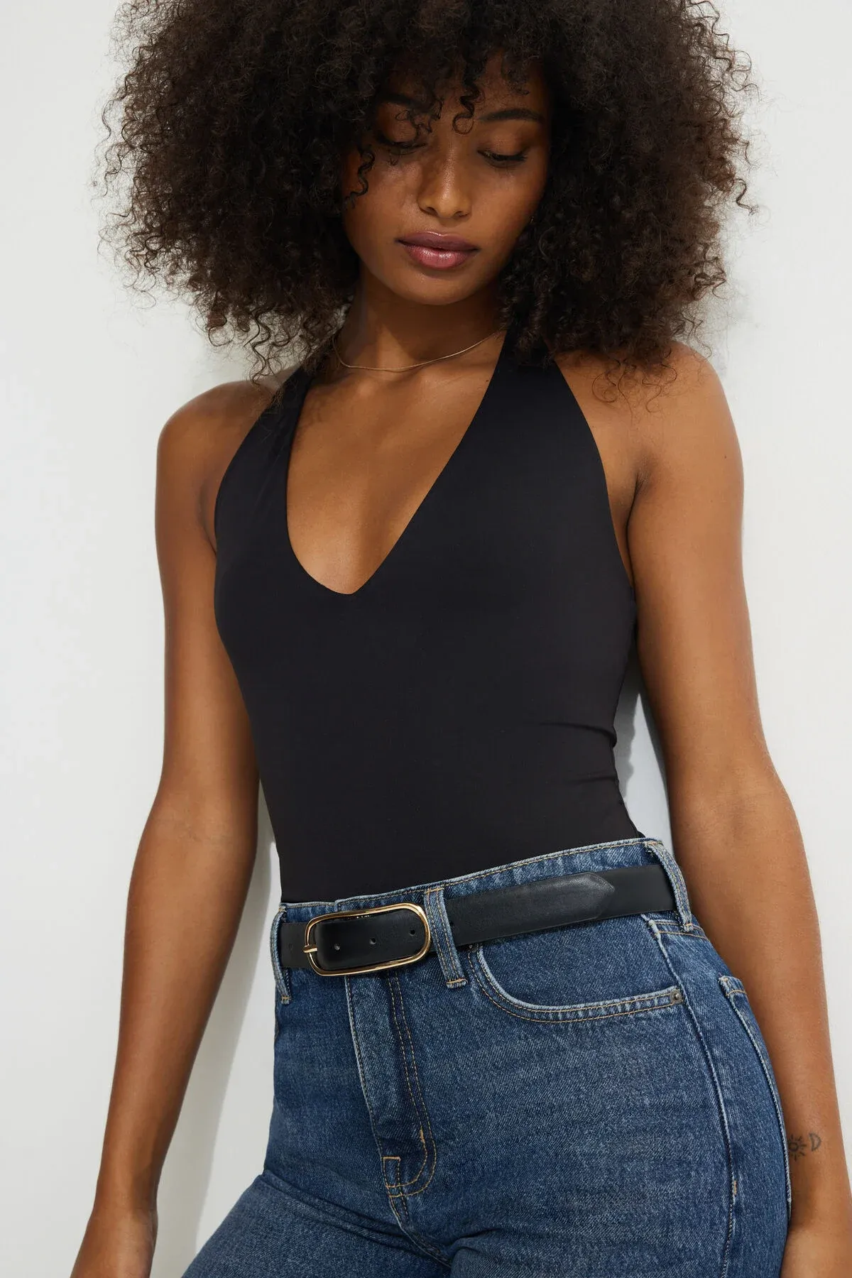 Oval Slim Faux Leather Belt sold by Dynamite