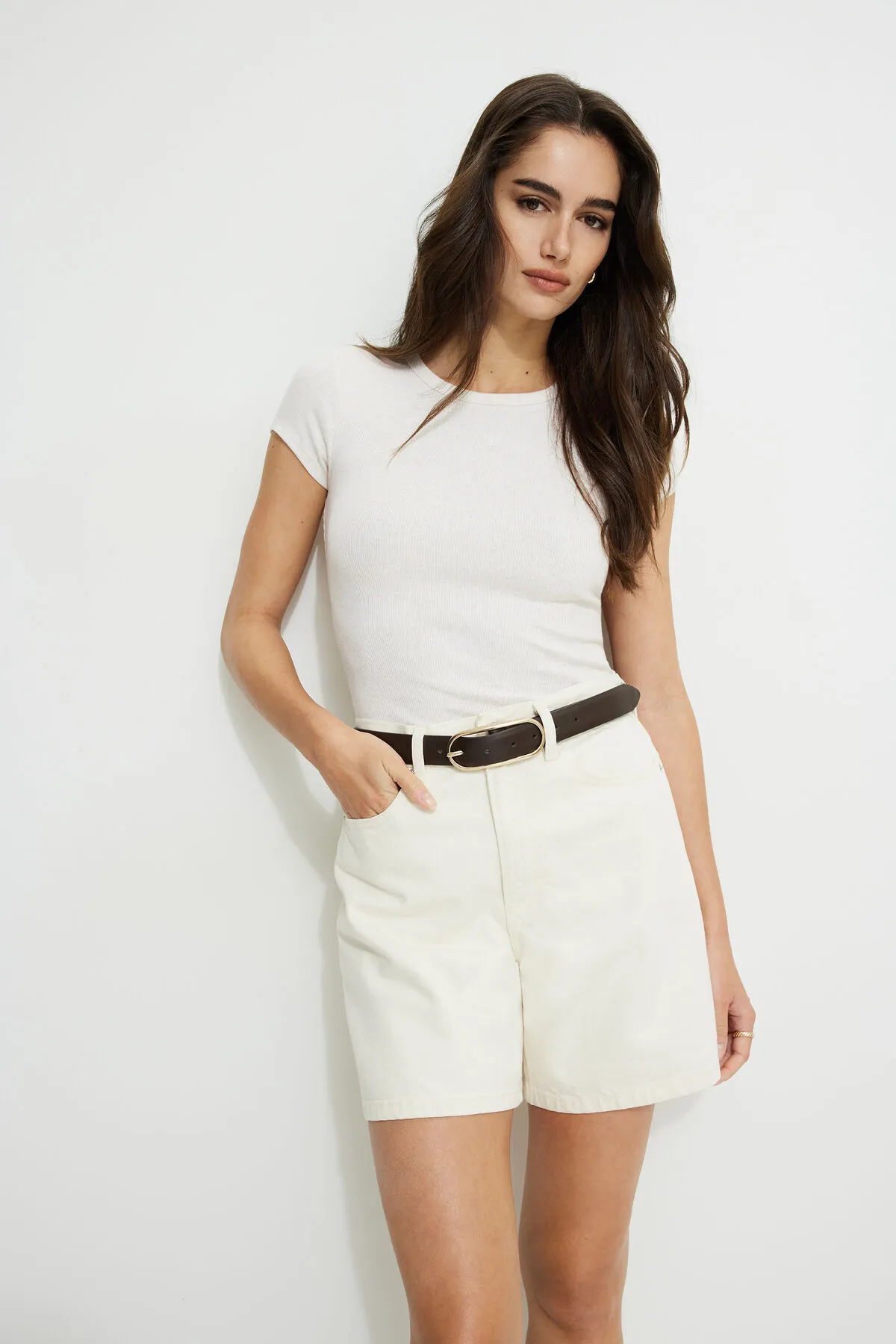 Oval Slim Faux Leather Belt sold by Dynamite