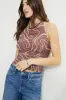 Draped Mesh Halter Top sold by Dynamite