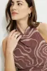 Draped Mesh Halter Top sold by Dynamite