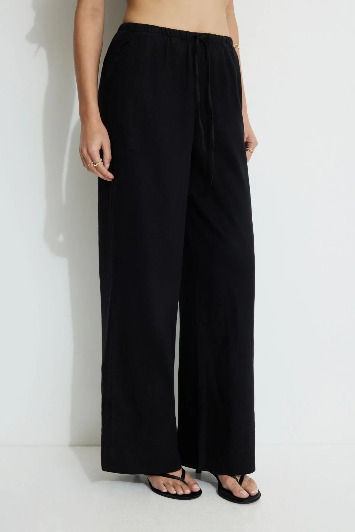 Leo Wide Leg Linen Pants sold by Dynamite product image thumbnail 2
