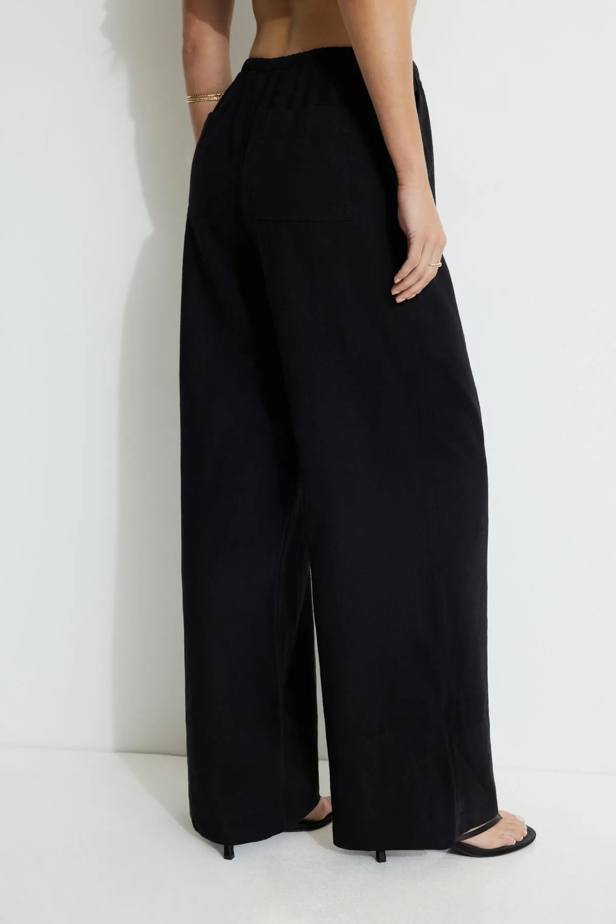Leo Wide Leg Linen Pants sold by Dynamite product image thumbnail 3