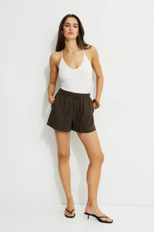 Pull On Linen Shorts sold by Dynamite