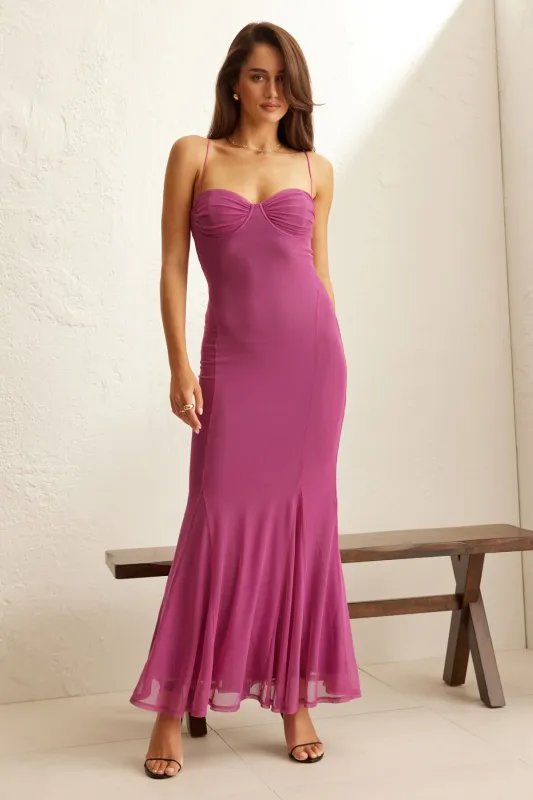 Sweetheart Mesh Maxi Dress sold by Dynamite