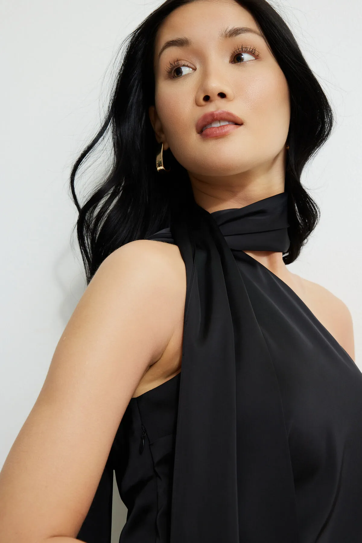 Neck Scarf Satin Top sold by Dynamite product image thumbnail 3