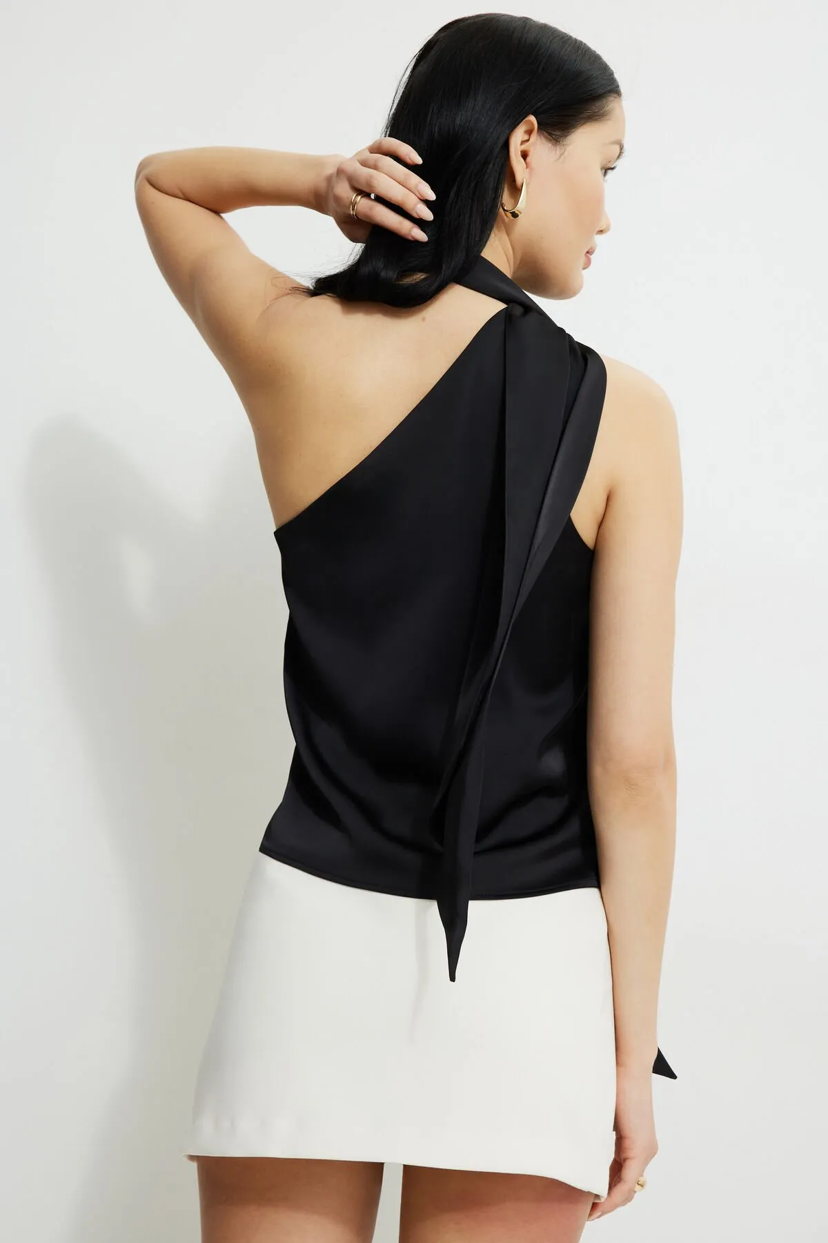 Neck Scarf Satin Top sold by Dynamite product image thumbnail 4