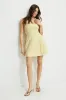 Flared Halter Linen Mini Dress sold by Dynamite