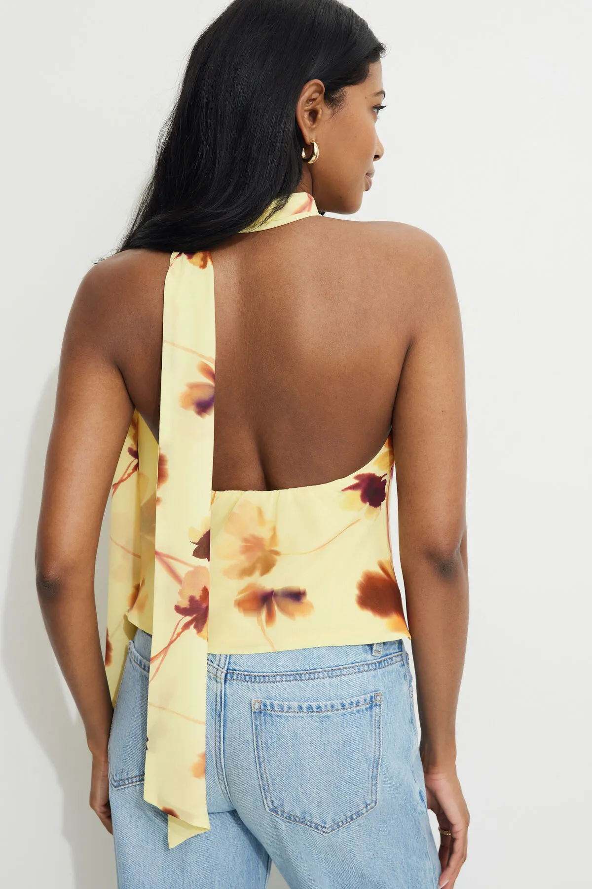 Cowl Halter Neck Scarf Top sold by Dynamite product image thumbnail 4