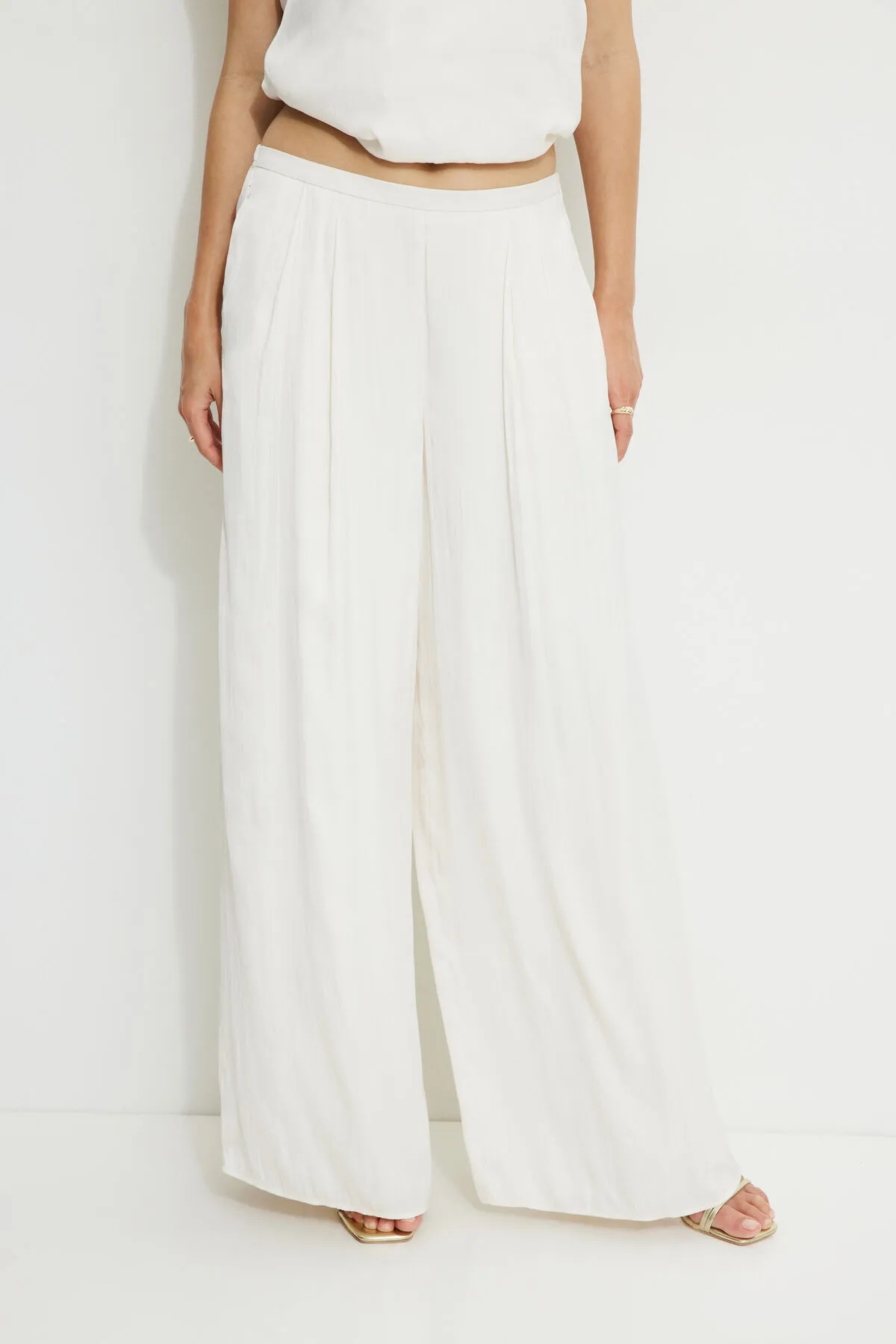 Crinkle Satin Wide Leg Pants sold by Dynamite product image thumbnail 2
