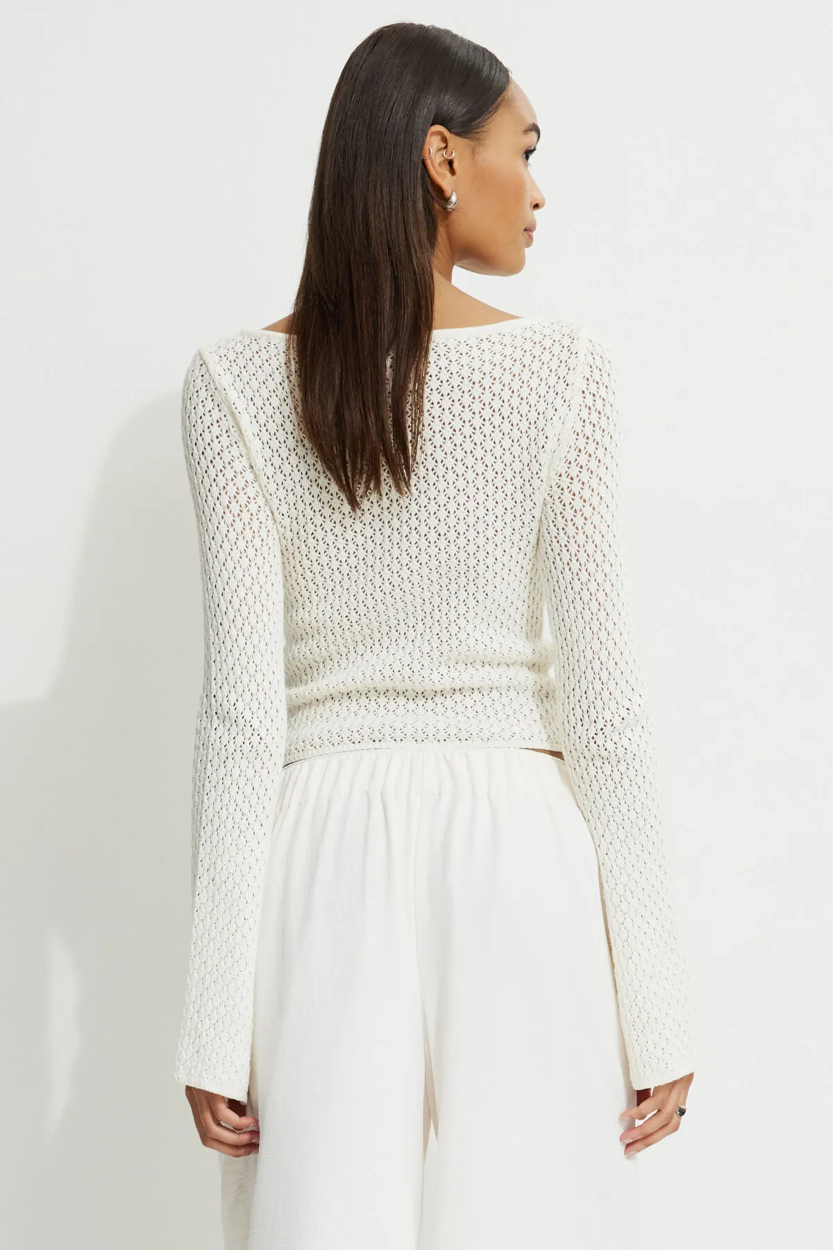 Carlina Crocheted Sweater sold by Dynamite product image thumbnail 4