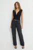 Shirred Plunge Mesh Top sold by Dynamite
