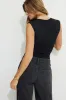 Shirred Plunge Mesh Top sold by Dynamite
