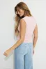 Shirred Plunge Mesh Top sold by Dynamite