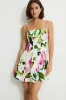 Ivory Floral Front Seam Mini Dress sold by Dynamite