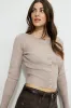 Ribbed Cinch Hem Cardigan sold by Dynamite
