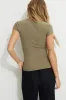 Olive Ribbed Crewneck T Shirt sold by Dynamite