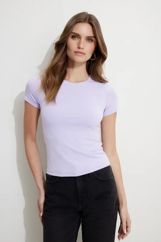Drea Crewneck Jersey T Shirt sold by Dynamite