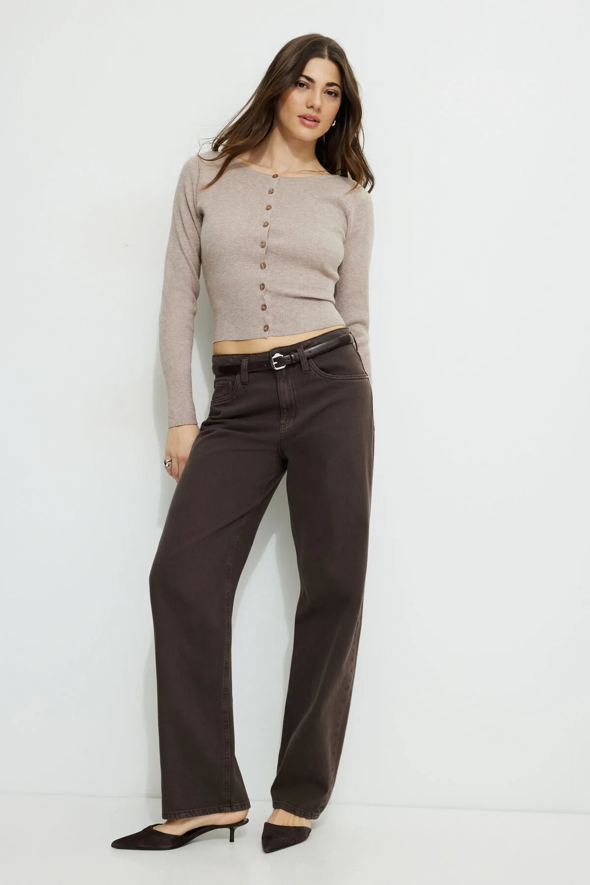 Ribbed Cinch Hem Cardigan sold by Dynamite product image thumbnail 2