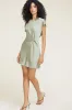 Knotted Satin Mini Dress sold by Dynamite