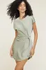 Knotted Satin Mini Dress sold by Dynamite