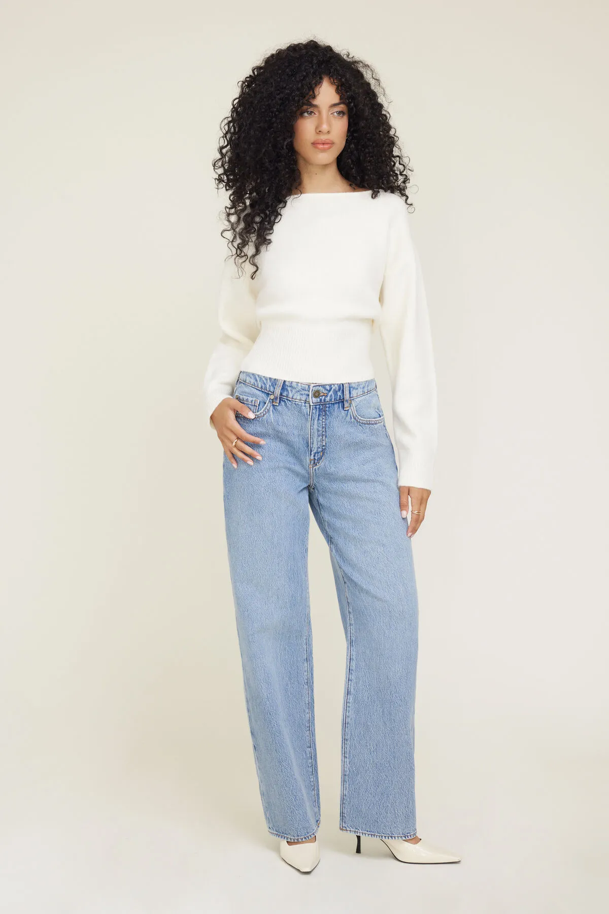 Juliet Cinched Boat Neck Sweater sold by Dynamite product image thumbnail 2