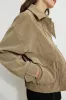 Oversized Faux Suede Aviator Jacket sold by Dynamite