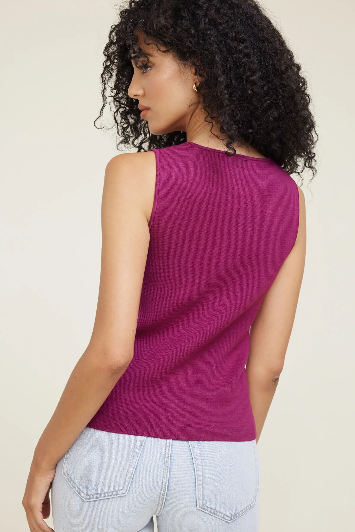 Vera Crewneck Button Up Sweater Vest sold by Dynamite product image thumbnail 4