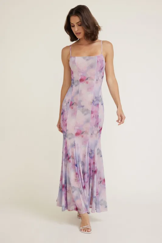 Printed Scoop Neck Mermaid Maxi Dress sold by Dynamite