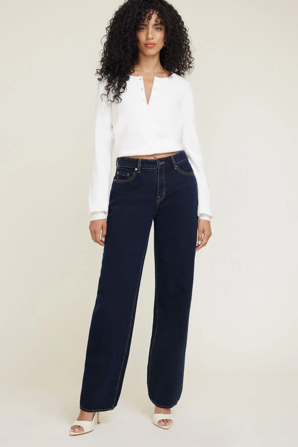 Mika Mid Rise Relaxed Straight Leg Jeans sold by Dynamite