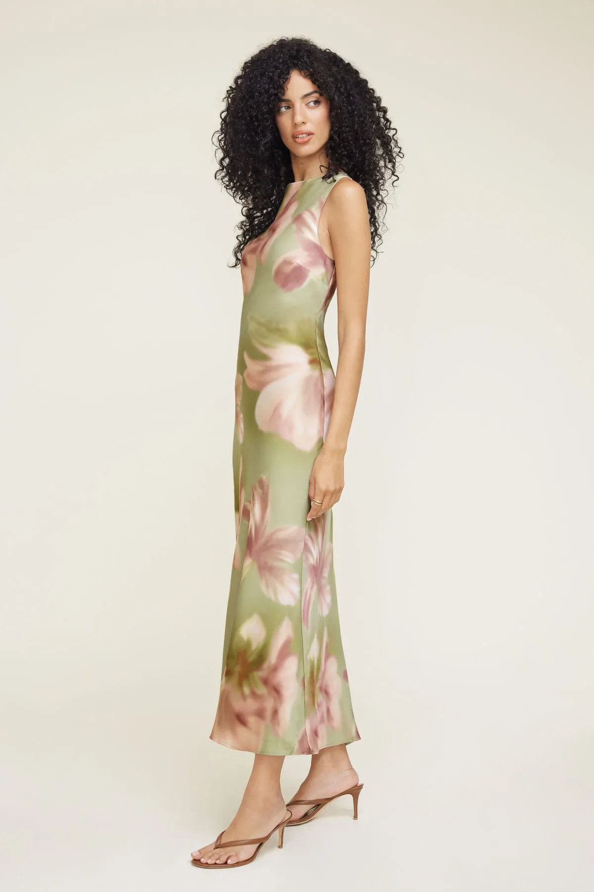 Liora Satin Maxi Slip Dress sold by Dynamite product image thumbnail 3
