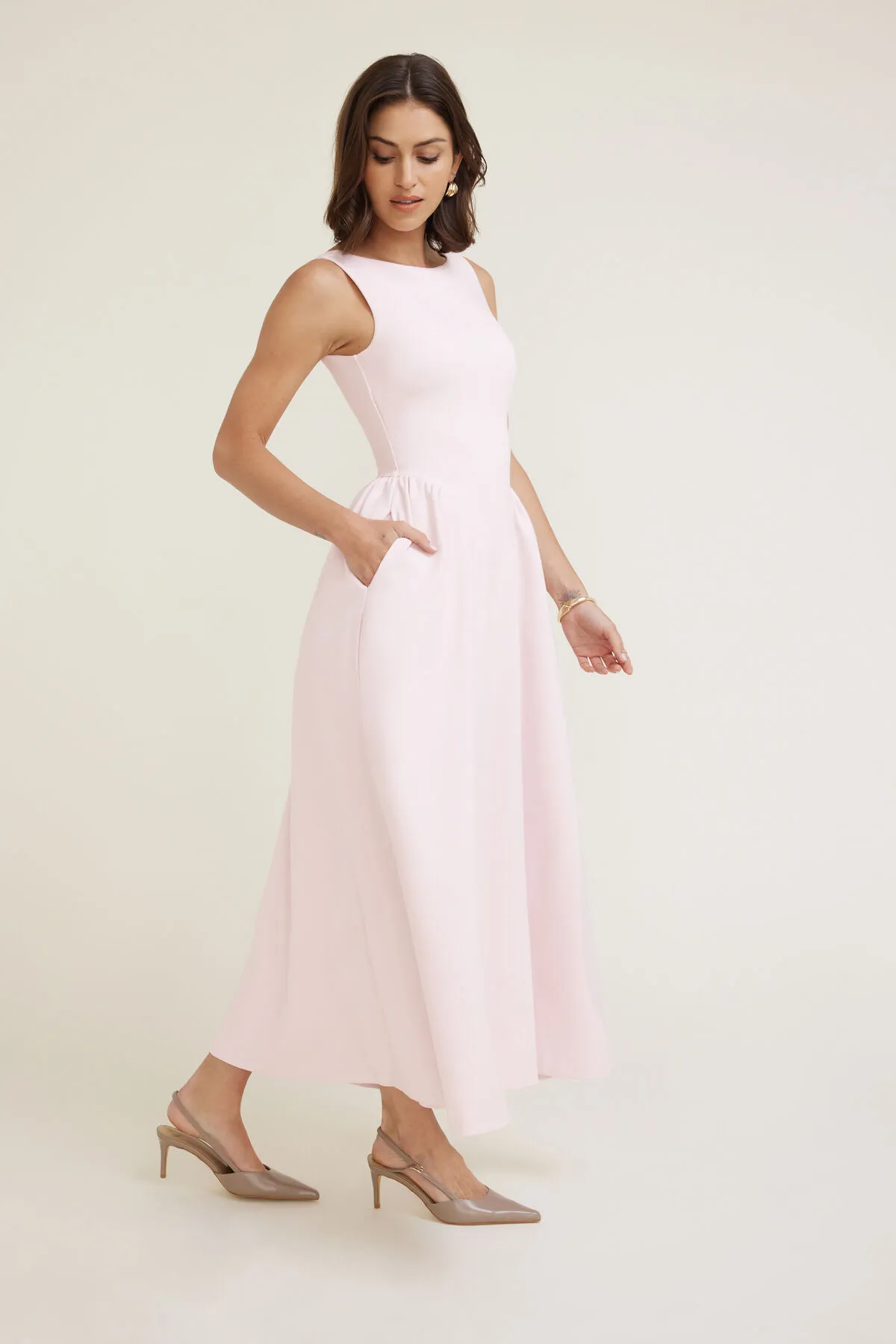 Iris Flared Ponte Maxi Dress | Parallel