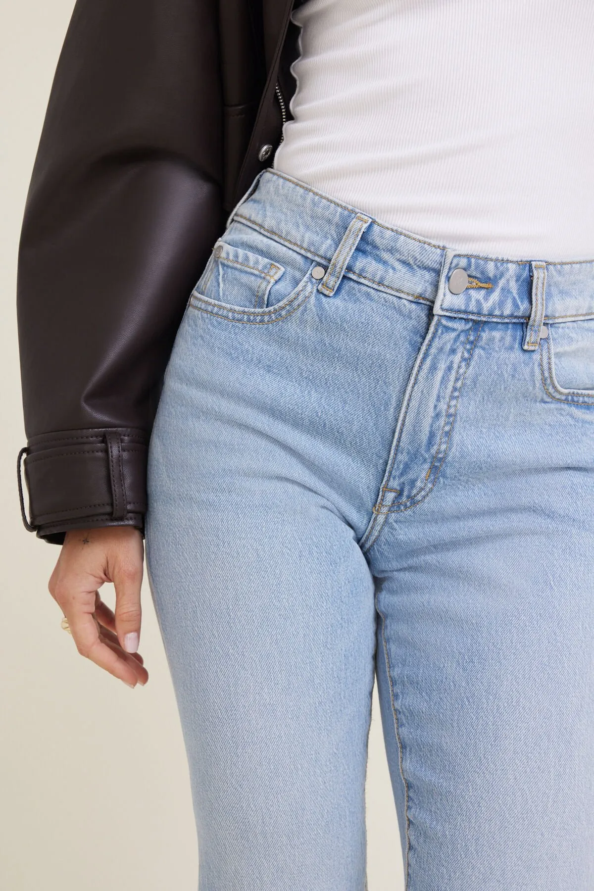 Frenchie High Rise Slim Leg Jeans sold by Dynamite product image thumbnail 3