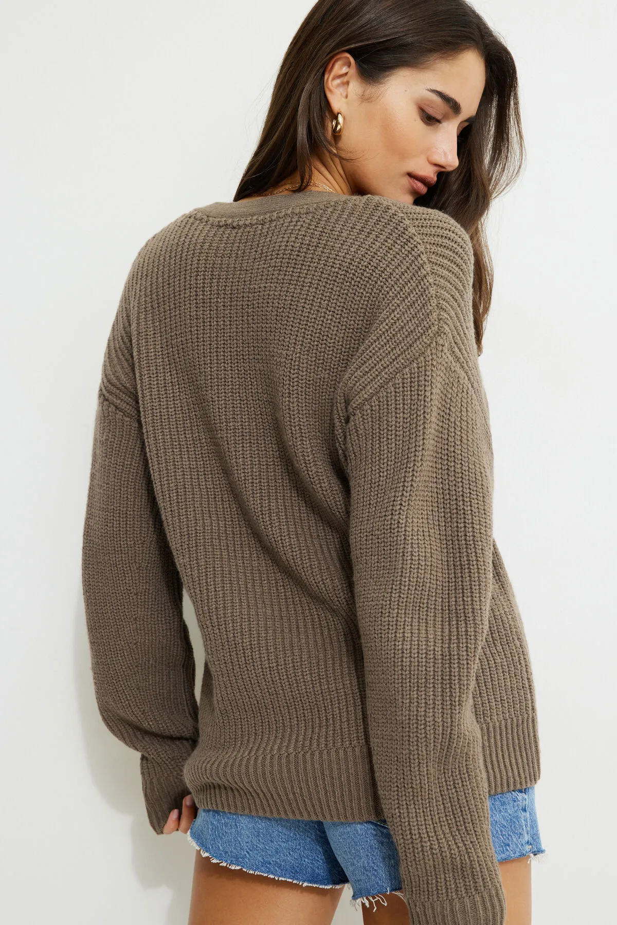 Boxy V Neck Cardigan sold by Dynamite product image thumbnail 4