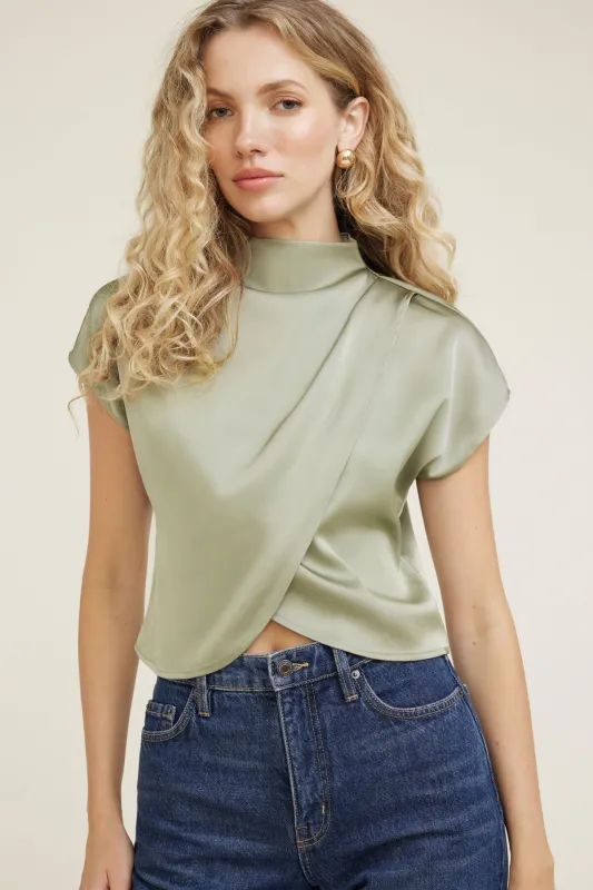 Layered Satin Blouse sold by Dynamite
