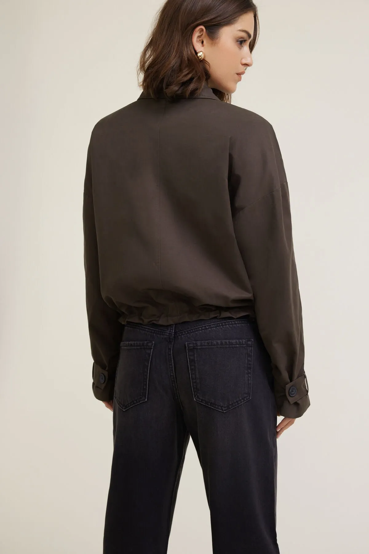 Asymmetric Short Trench Coat sold by Dynamite product image thumbnail 4