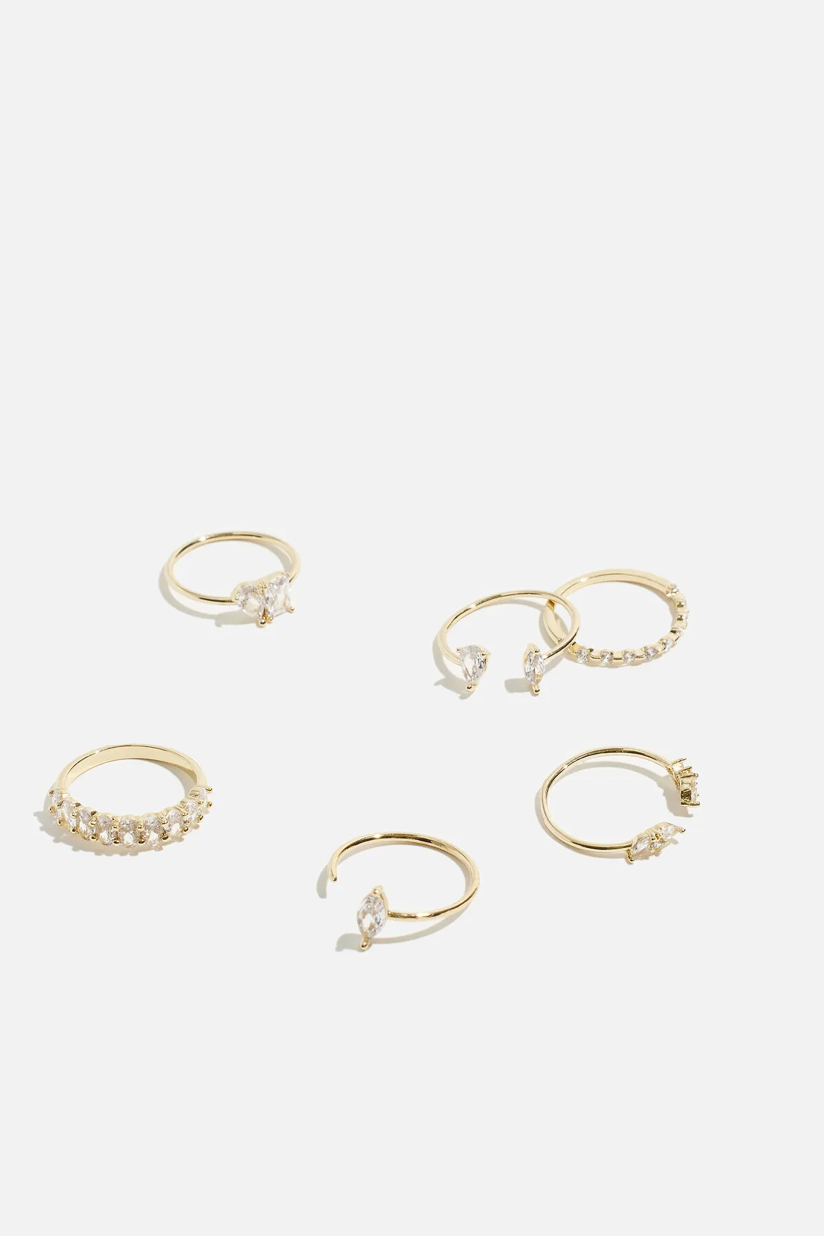 6-Pack Delicate Gem Rings sold by Dynamite product image thumbnail 2