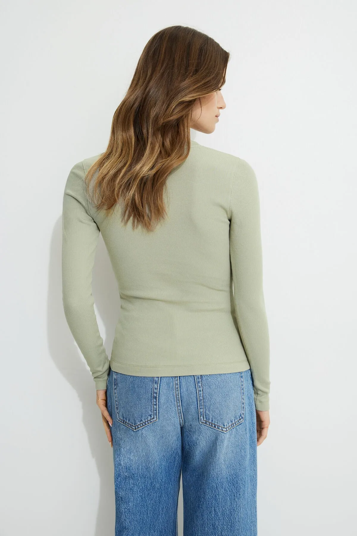 Tedi Ribbed Long Sleeve T Shirt sold by Dynamite product image thumbnail 4