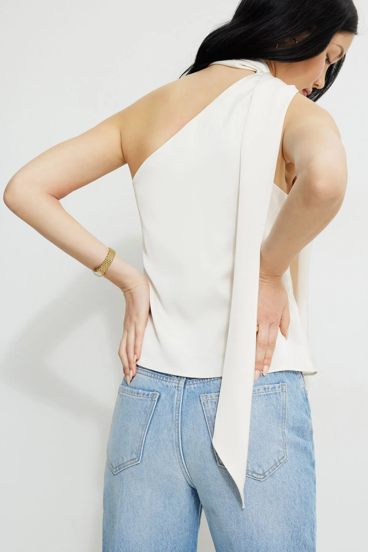 Neck Scarf Satin Top sold by Dynamite product image thumbnail 4
