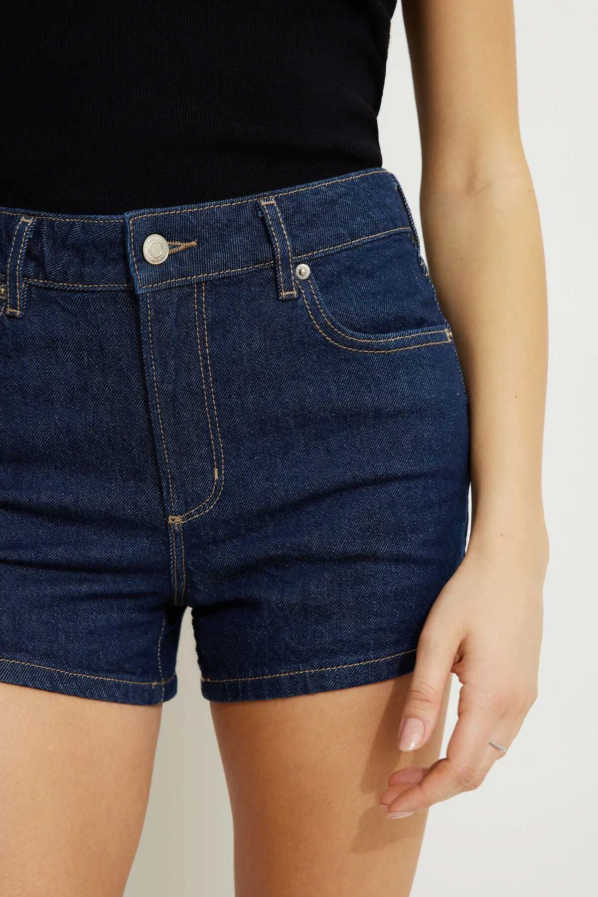 Claudia High Rise Mom Denim Shorts sold by Dynamite product image thumbnail 3