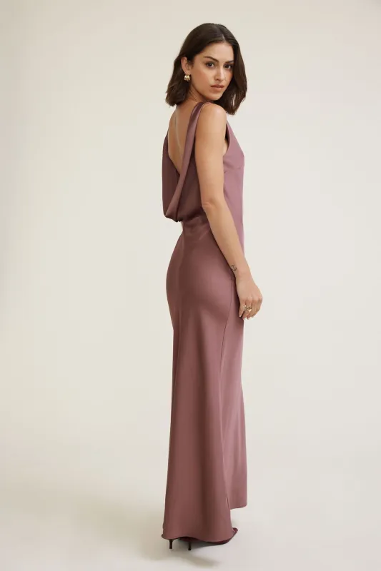 Open Back Satin Maxi Slip Dress sold by Dynamite