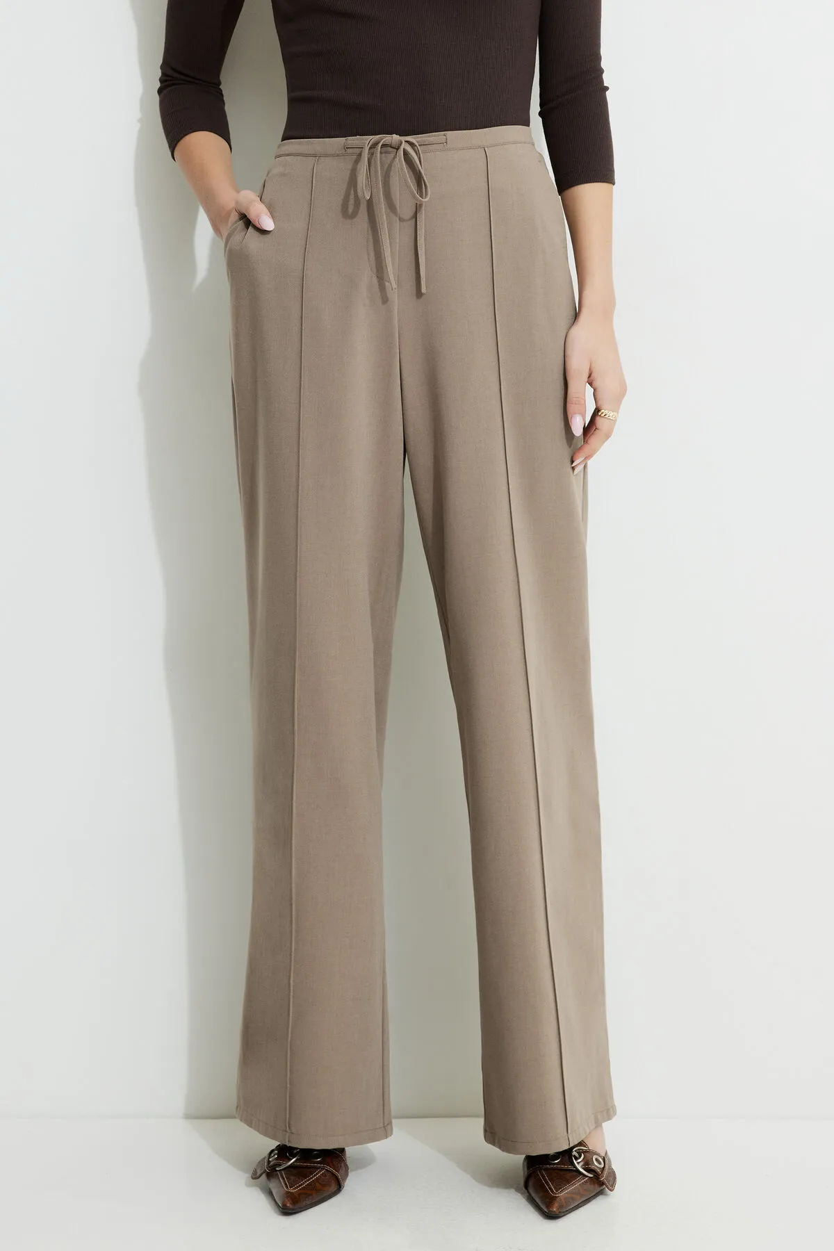 Drawstring Wide Leg Pants sold by Dynamite product image thumbnail 2
