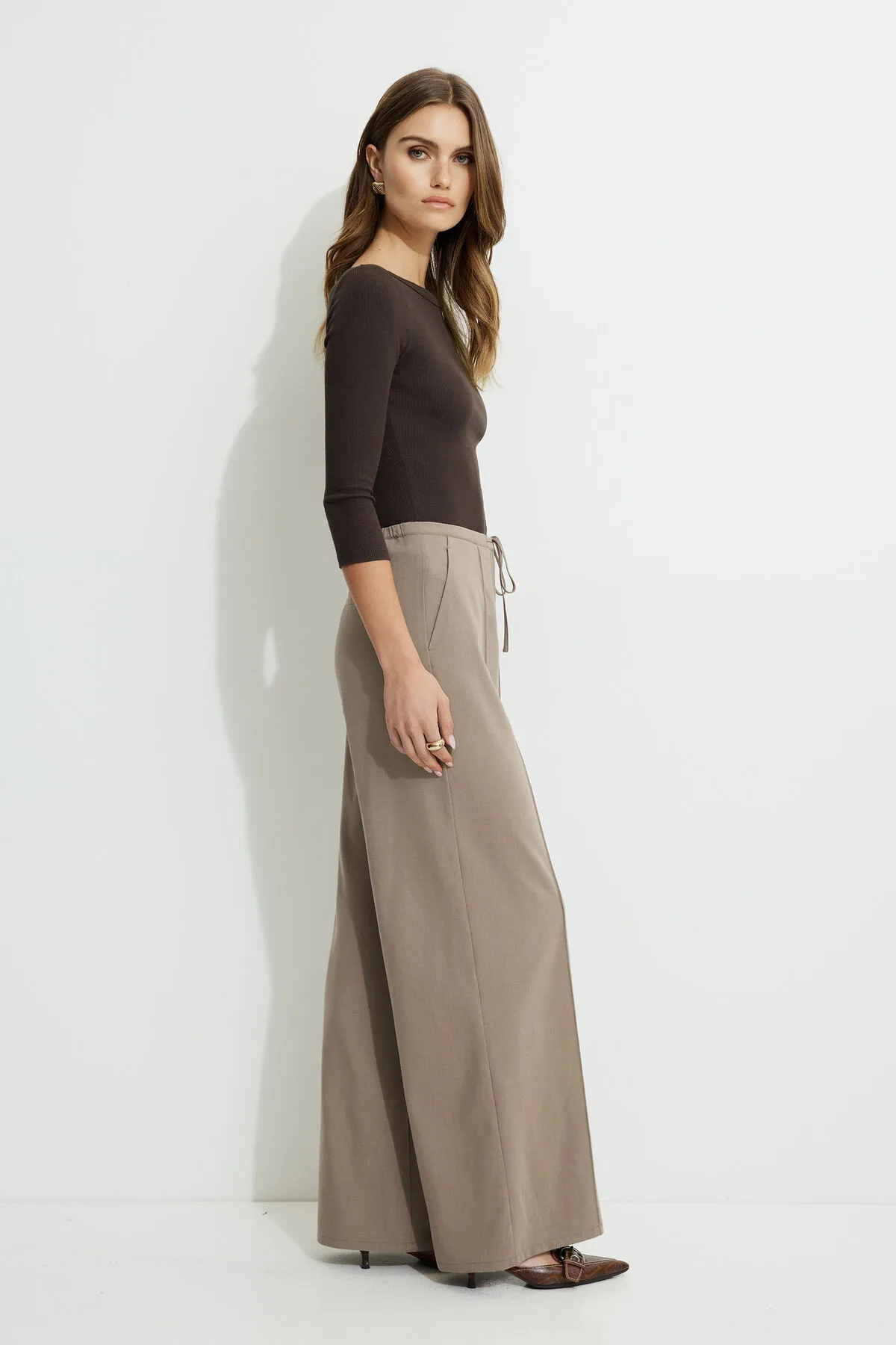 Drawstring Wide Leg Pants sold by Dynamite product image thumbnail 4