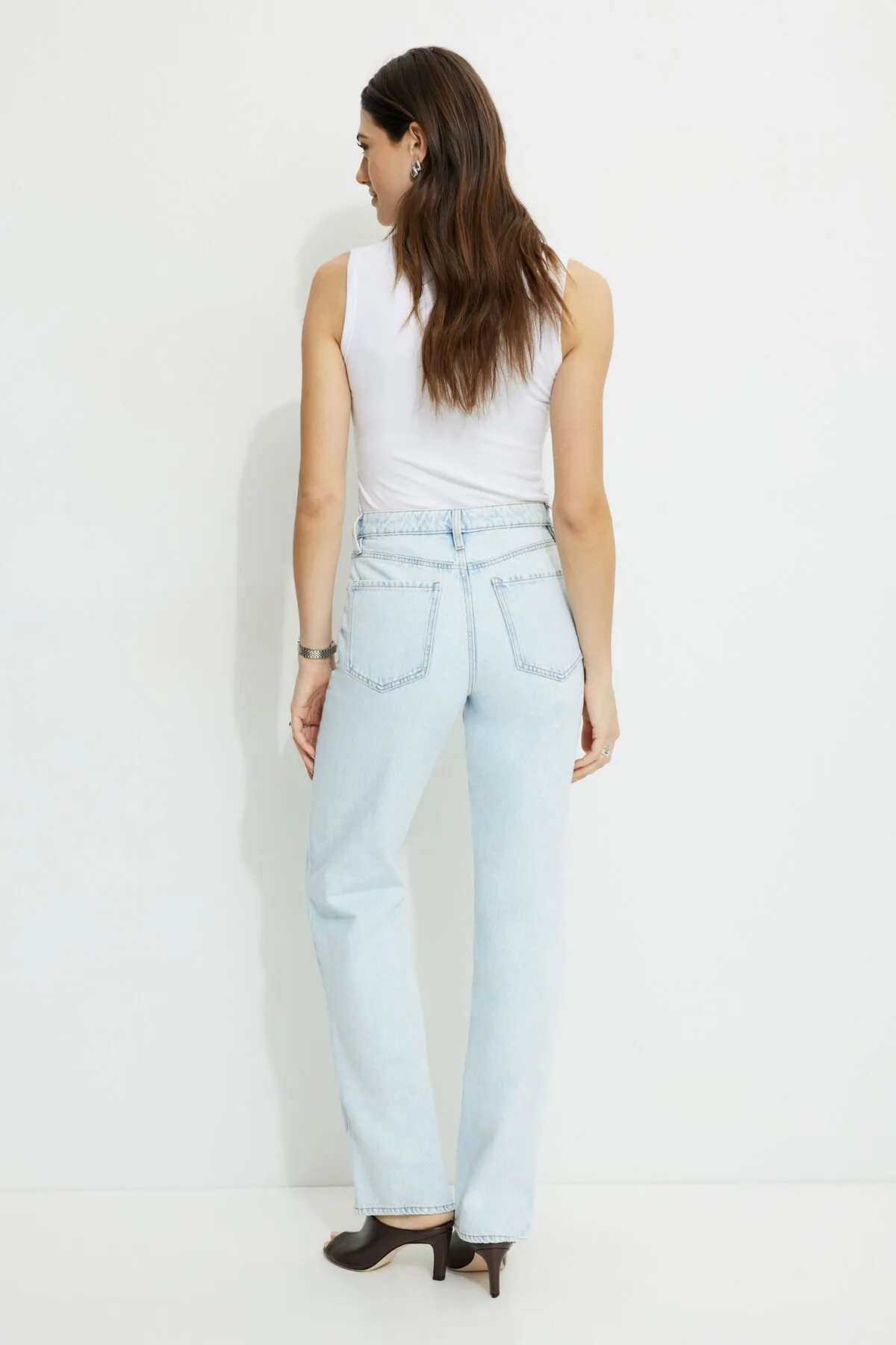 Cara High Rise Straight Leg Jeans sold by Dynamite product image thumbnail 4