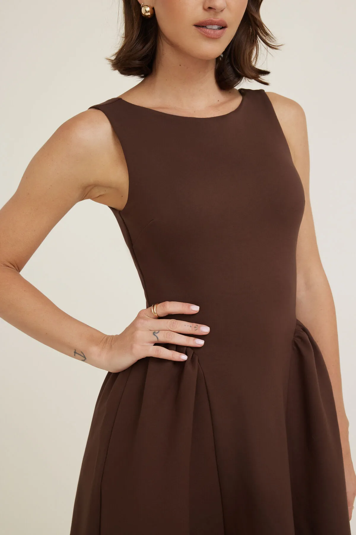 Iris Flared Ponte Maxi Dress sold by Dynamite product image thumbnail 4