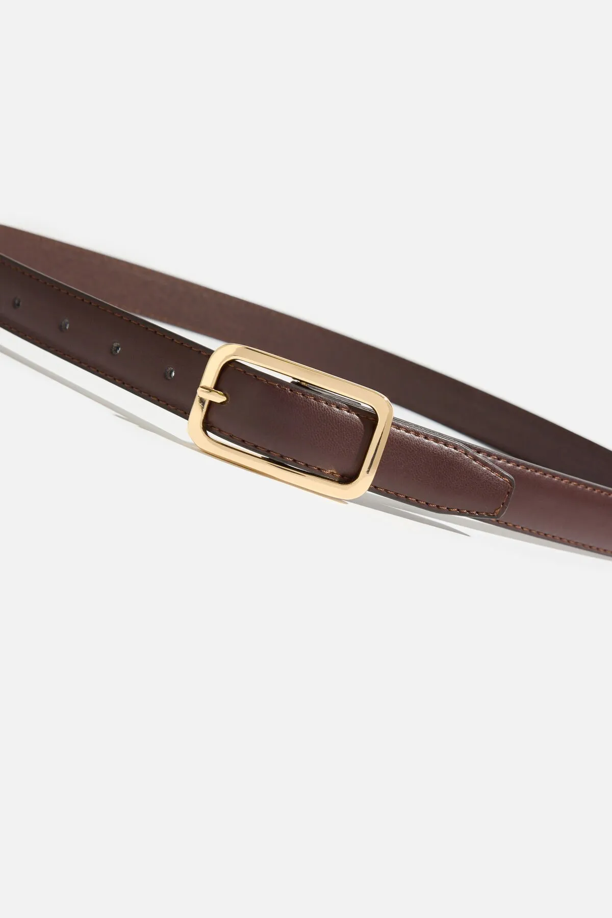 Rounded Rectangle Slim Faux Leather Belt sold by Dynamite product image thumbnail 4