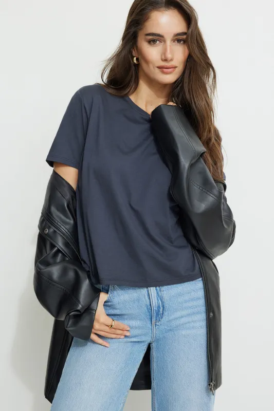 Easy Crewneck Cotton T Shirt sold by Dynamite