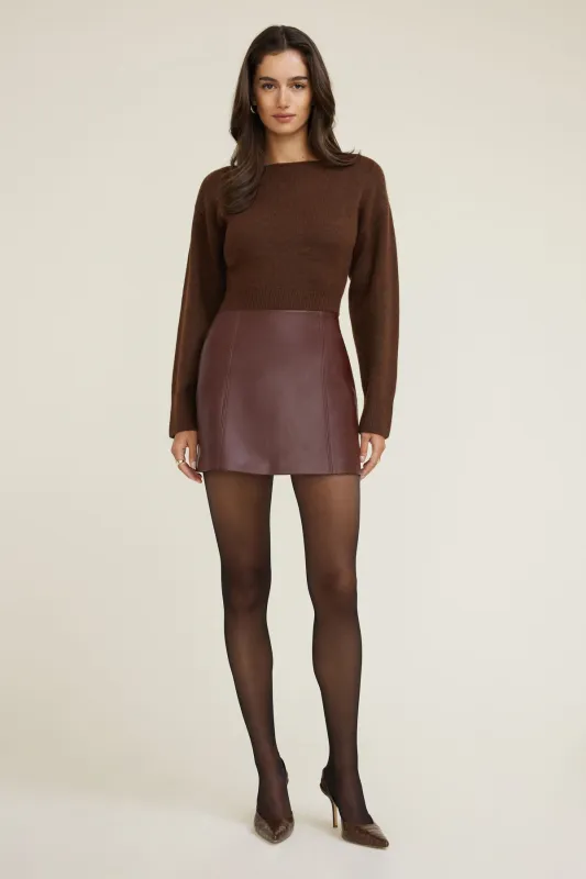 Kylie Faux Leather Mini Skirt sold by Dynamite