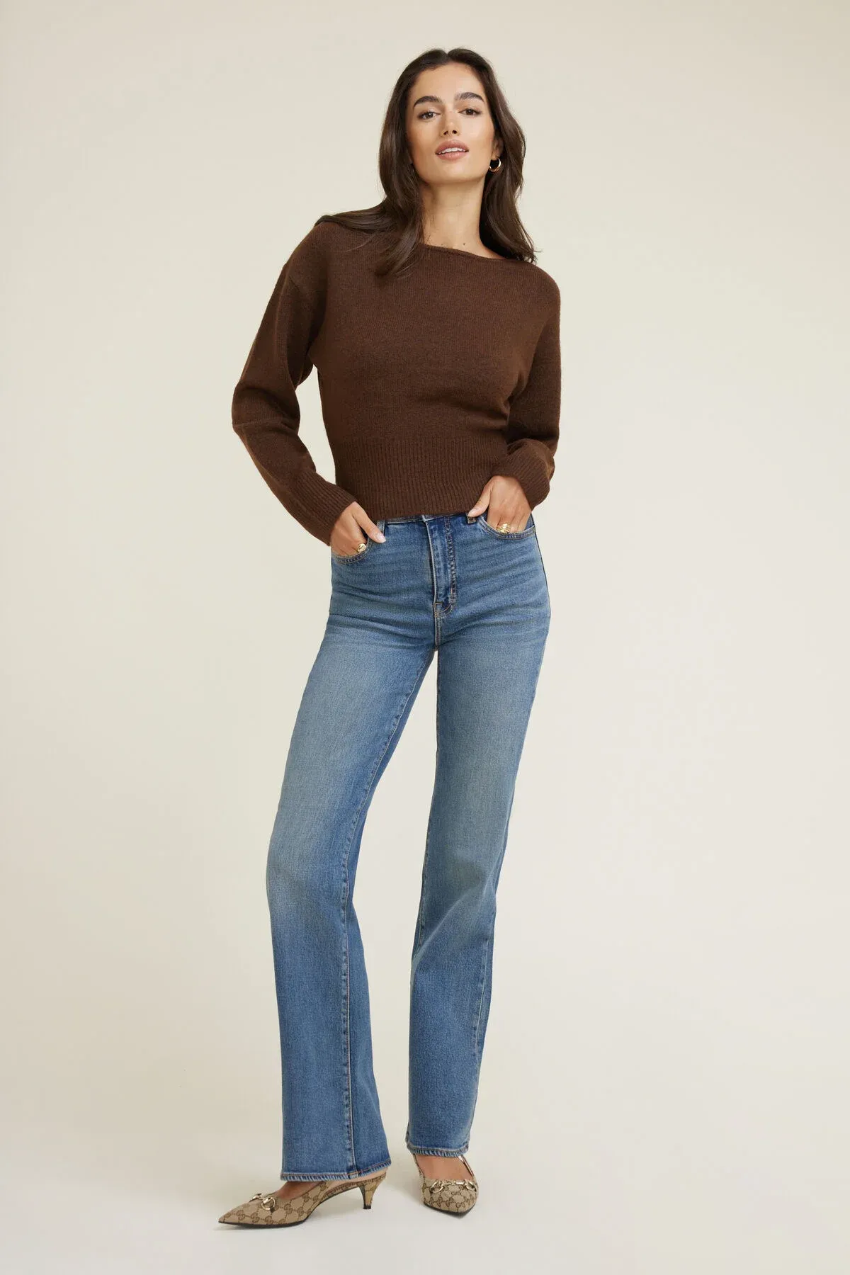 Juliet Cinched Boat Neck Sweater sold by Dynamite product image thumbnail 2